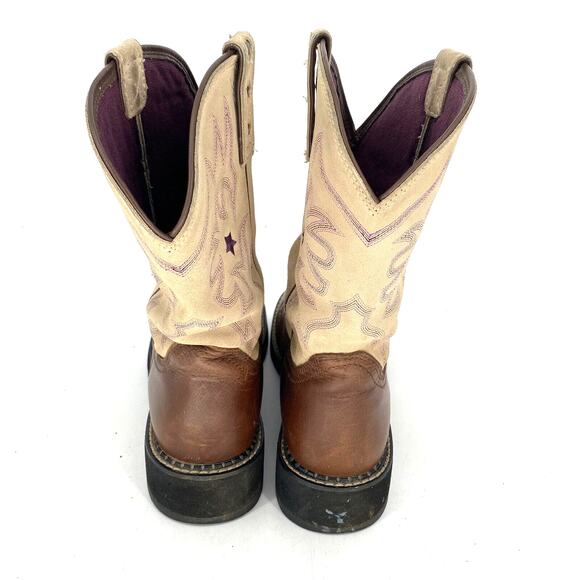 Ariat Fatbaby Western Cowboy Boots Brown Leather Women's Size 9 - Picture 2 of 10